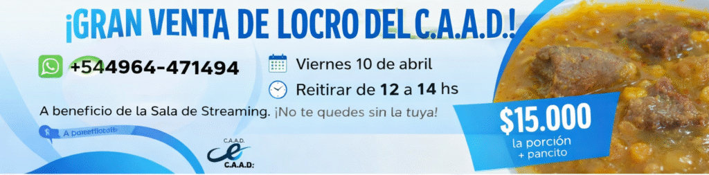 ¡Se viene la gran venta de locro del C.A.A.D.!